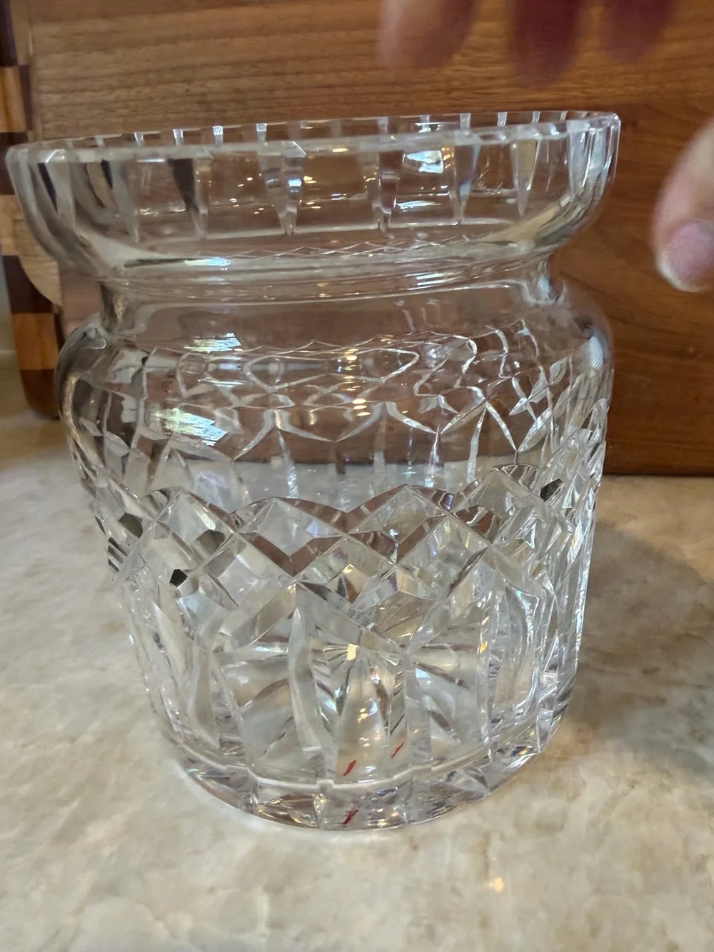 Waterford Crystal Lismore biscuit jar -missing  lid